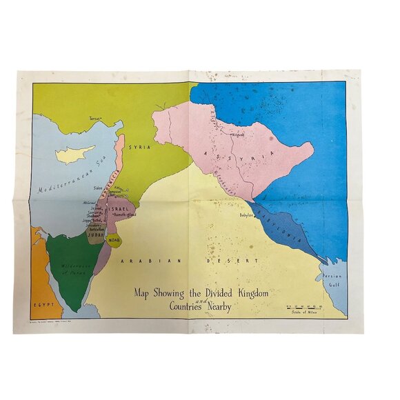 1951 Standard Bible Maps And Charts 8 Poster Set 19x25 Sunday School Vintage Lot - Picture 10 of 11